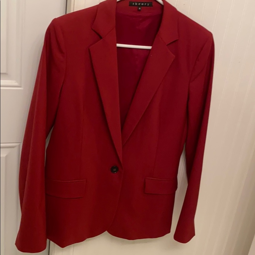 Theory Dark Red Blazer